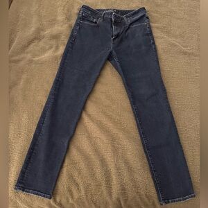 Express blue slim hyper-stretch jeans. Hardly worn. 34x32.